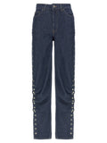 ROTATE BIRGER CHRISTENSEN Blue Cotton Jeans Denim