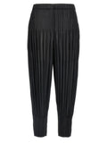 PLEATS PLEASE ISSEY MIYAKE Black Polyester Casual Pants PLEATS PLEASE ISSEY MIYAKE