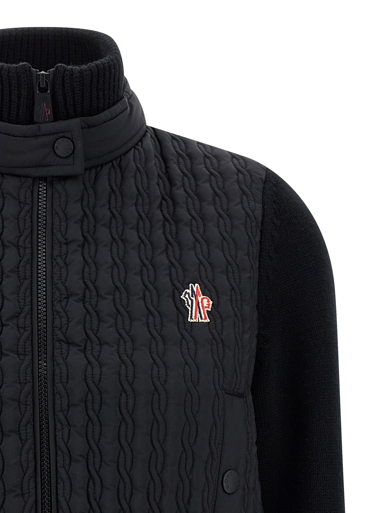 Moncler Grenoble Black Polyamide Cardigan