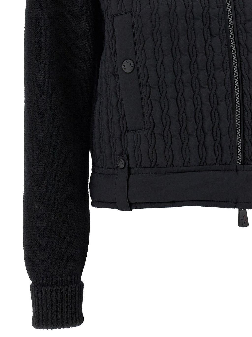 Moncler Grenoble Black Polyamide Cardigan