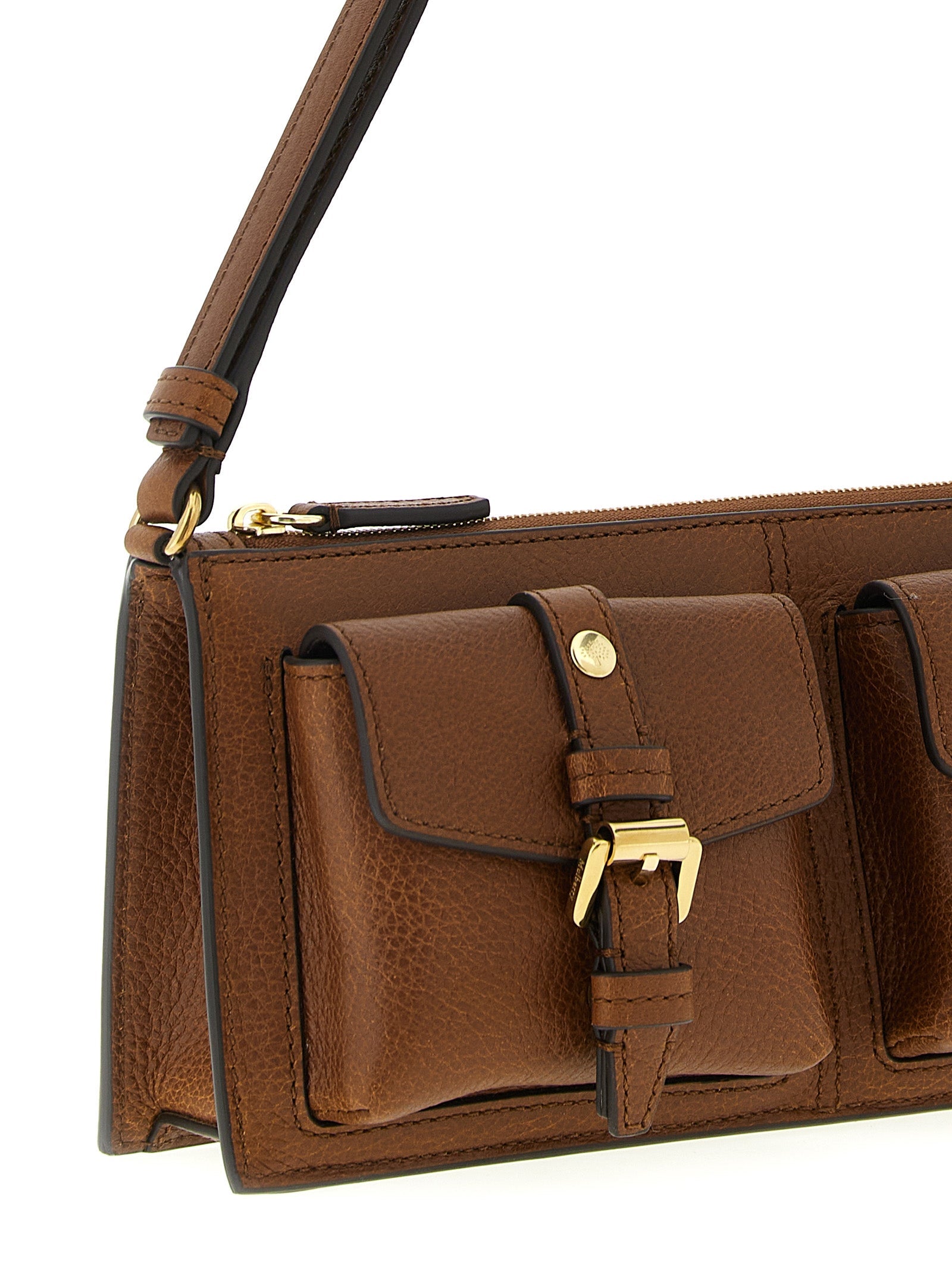 Mulberry Brown Calfskin Shoulder Bag