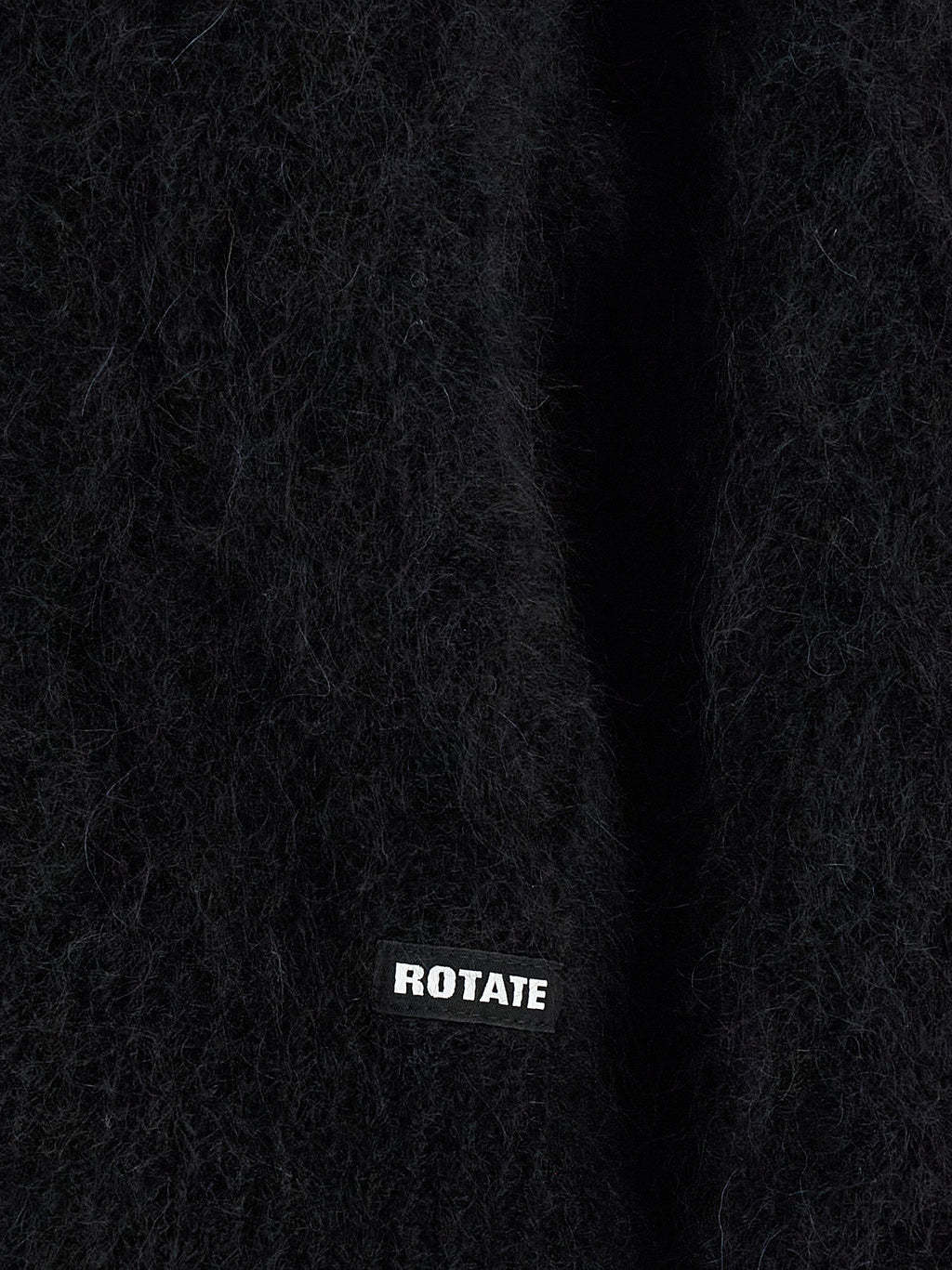 ROTATE BIRGER CHRISTENSEN Black Alpaca Leather Cardigan