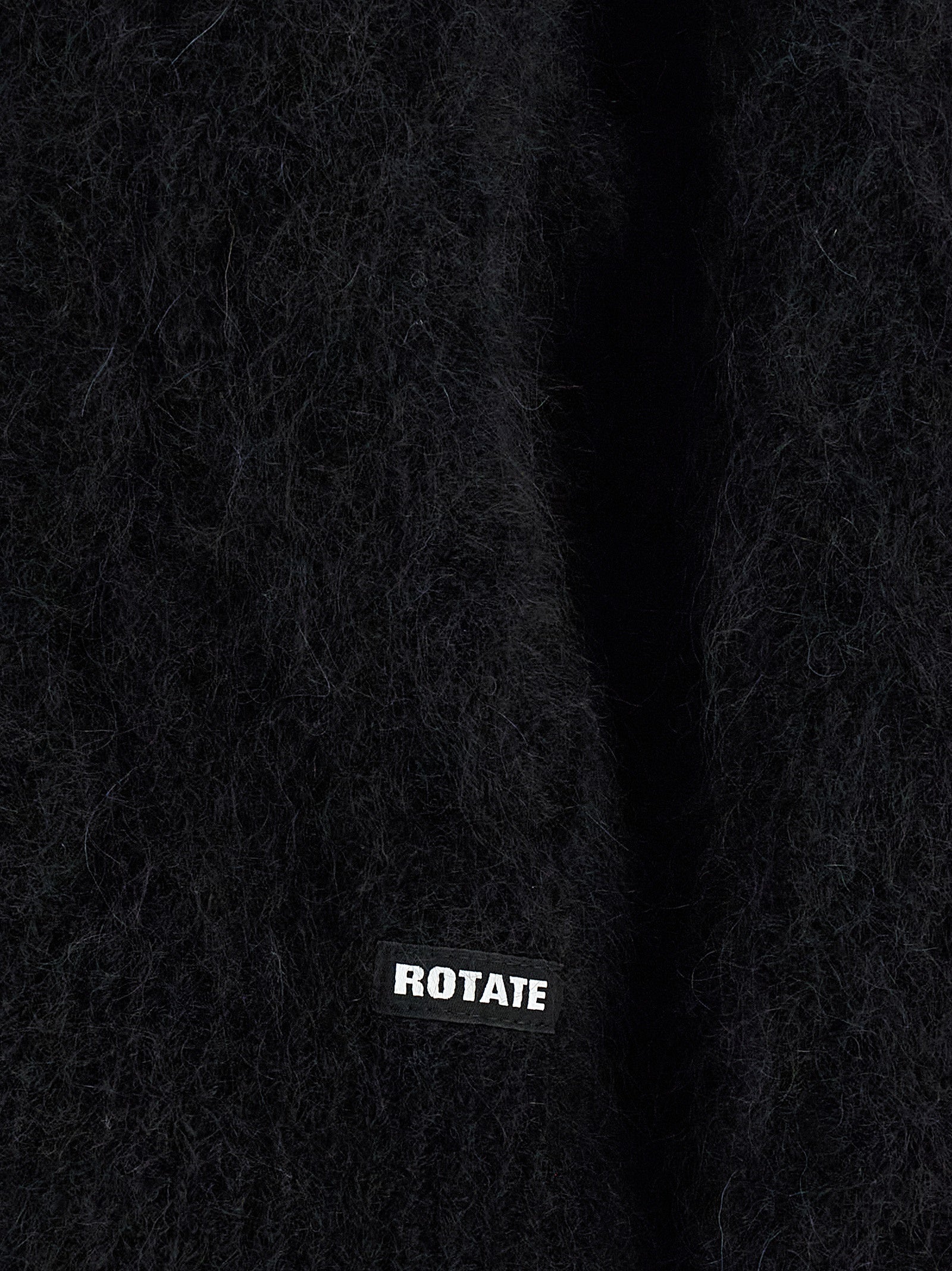 ROTATE BIRGER CHRISTENSEN Black Alpaca Leather Cardigan