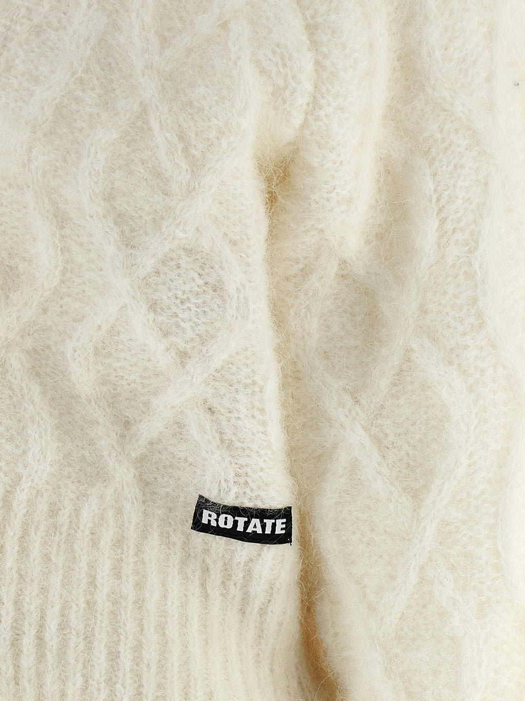ROTATE BIRGER CHRISTENSEN White Alpaca Leather Cardigan