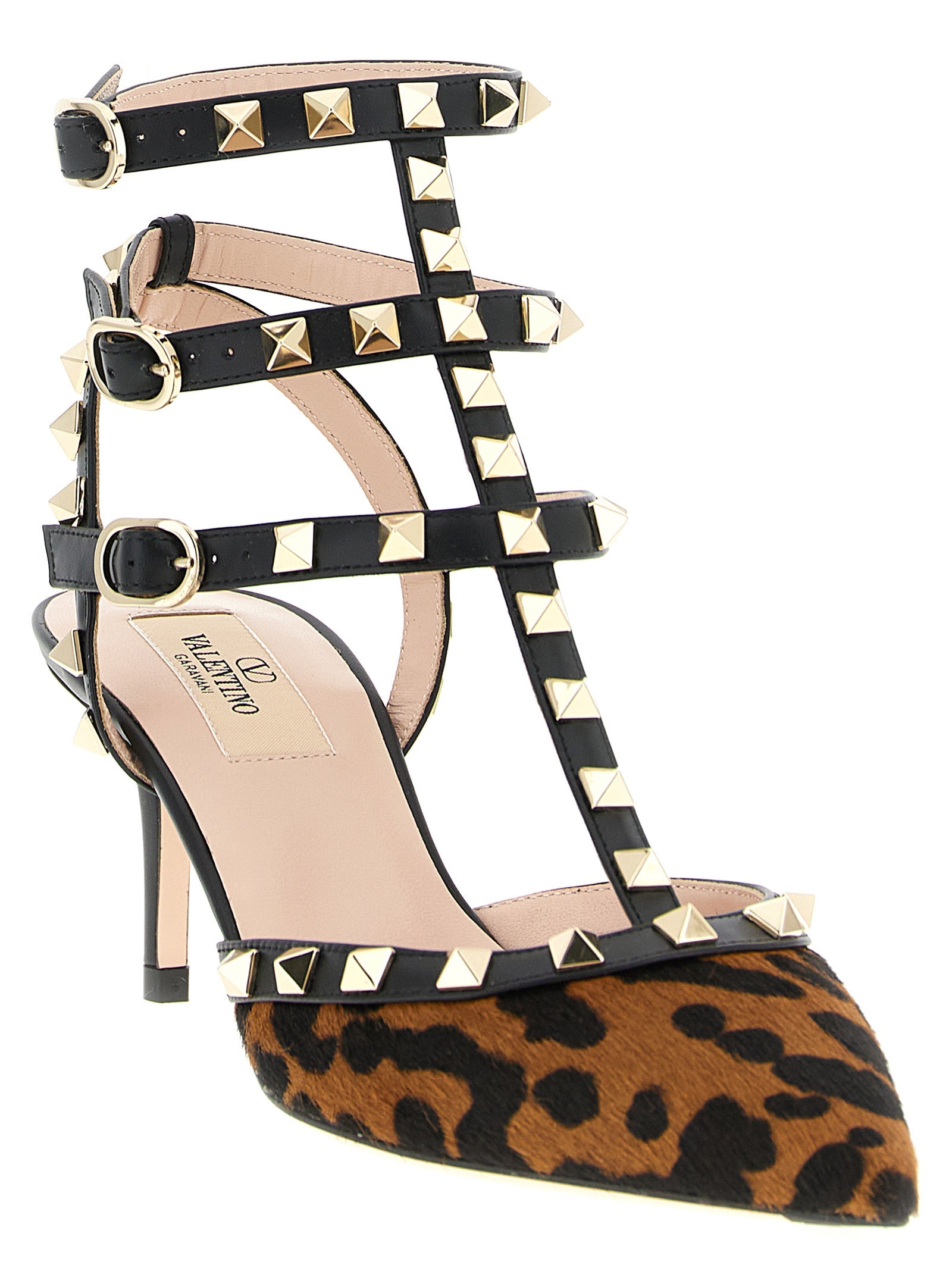 Valentino Garavani Multicolor Calfskin Mid Heel Pumps