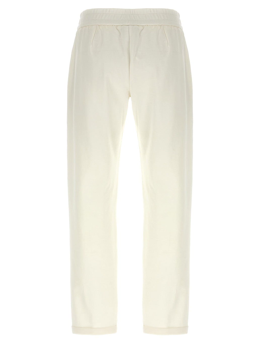 Brunello Cucinelli White Cotton Joggers (Workout Pants)