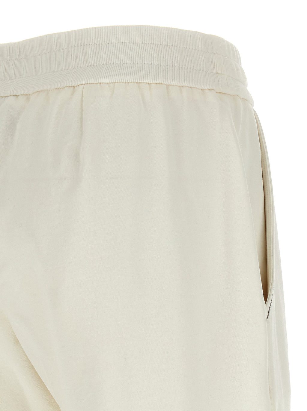 Brunello Cucinelli White Cotton Joggers (Workout Pants)