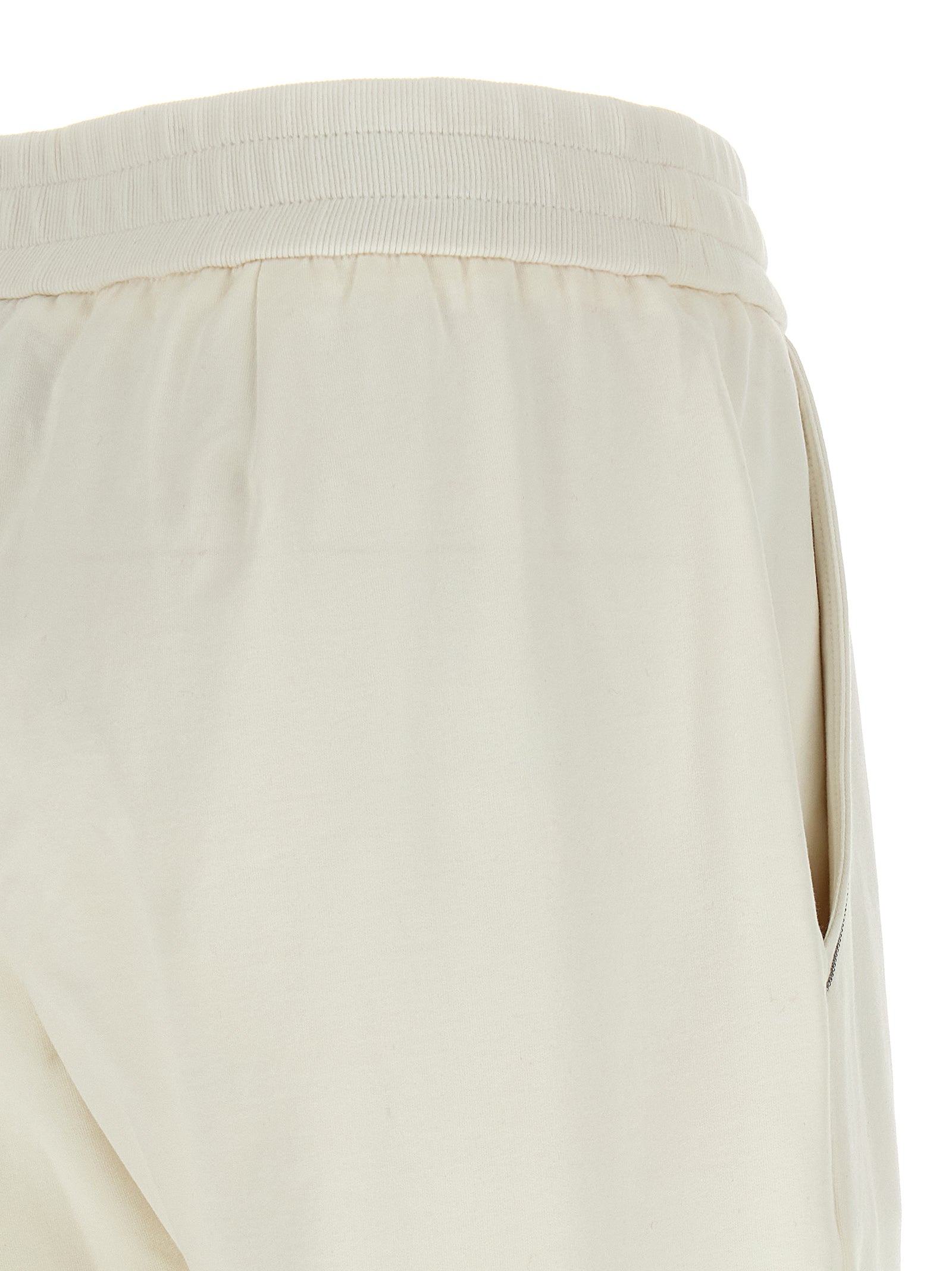Brunello Cucinelli White Cotton Joggers (Workout Pants)