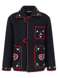 BODE Blue Wool Full-Length Jacket