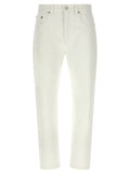 Victoria Beckham White Cotton High-Waisted Jean