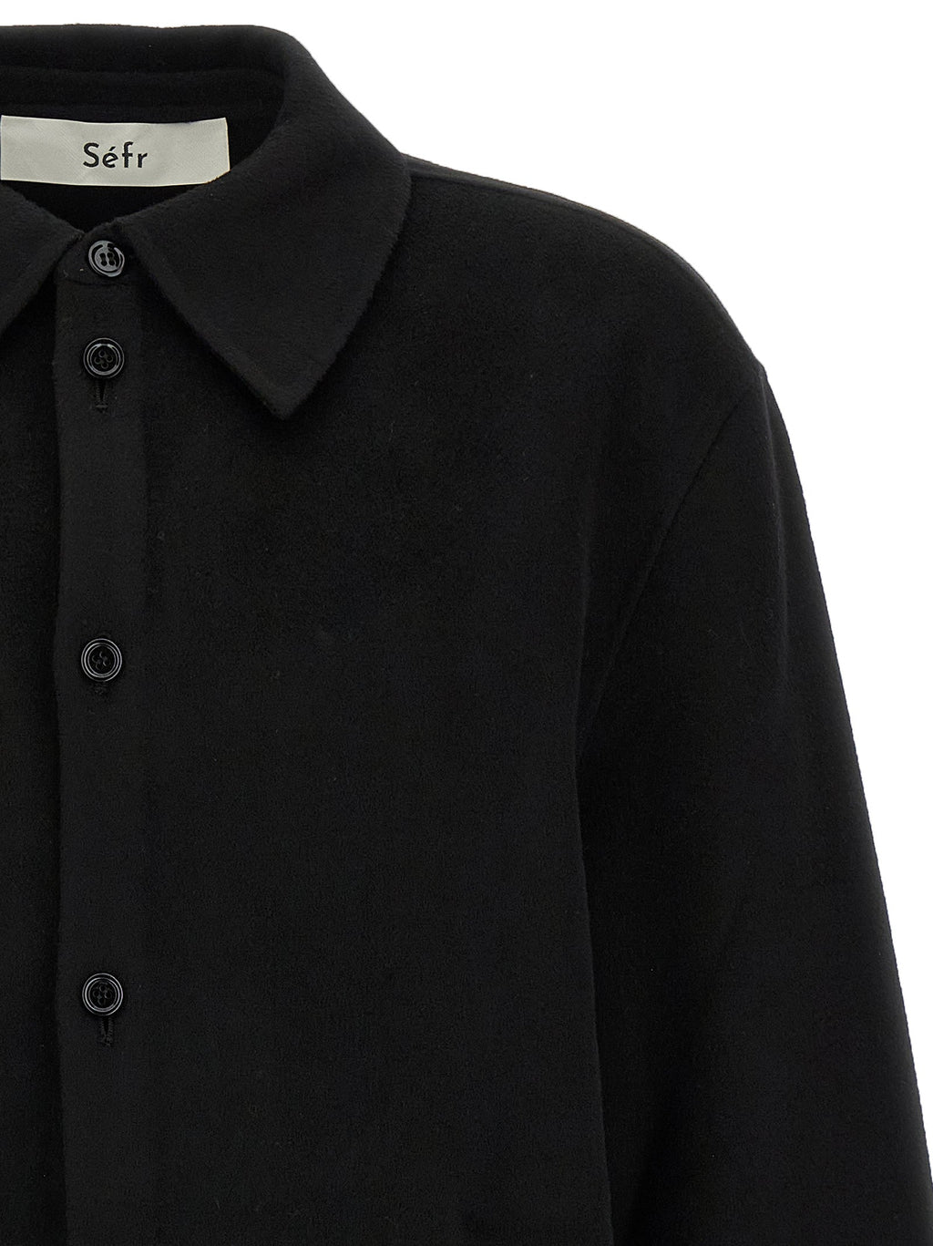 SÉFR Black Wool Blouse