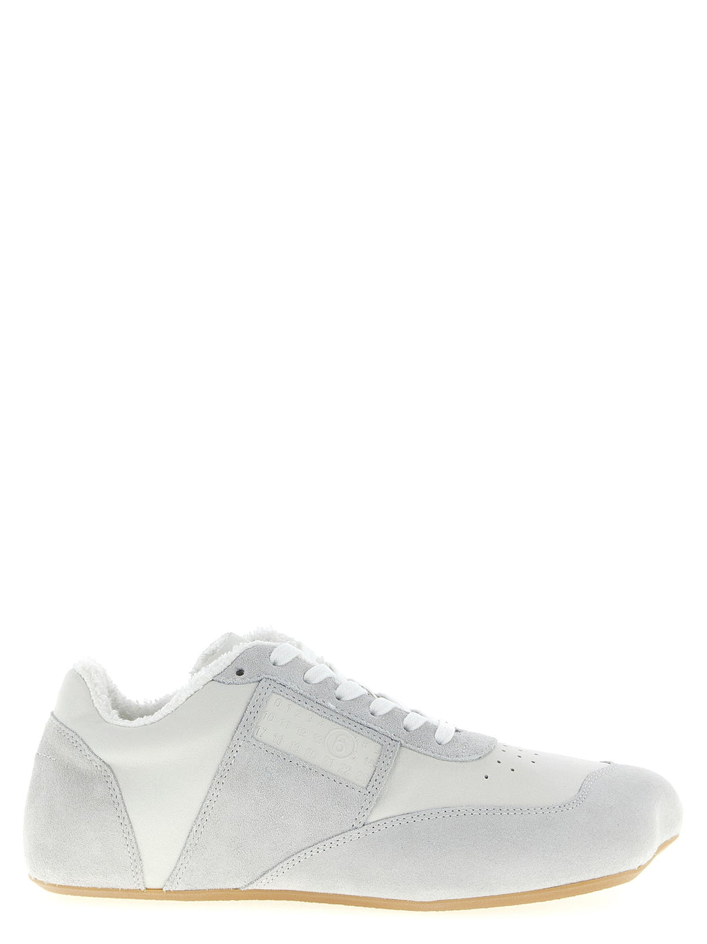 MM6 Maison Margiela White Calfskin Athletic Sneakers