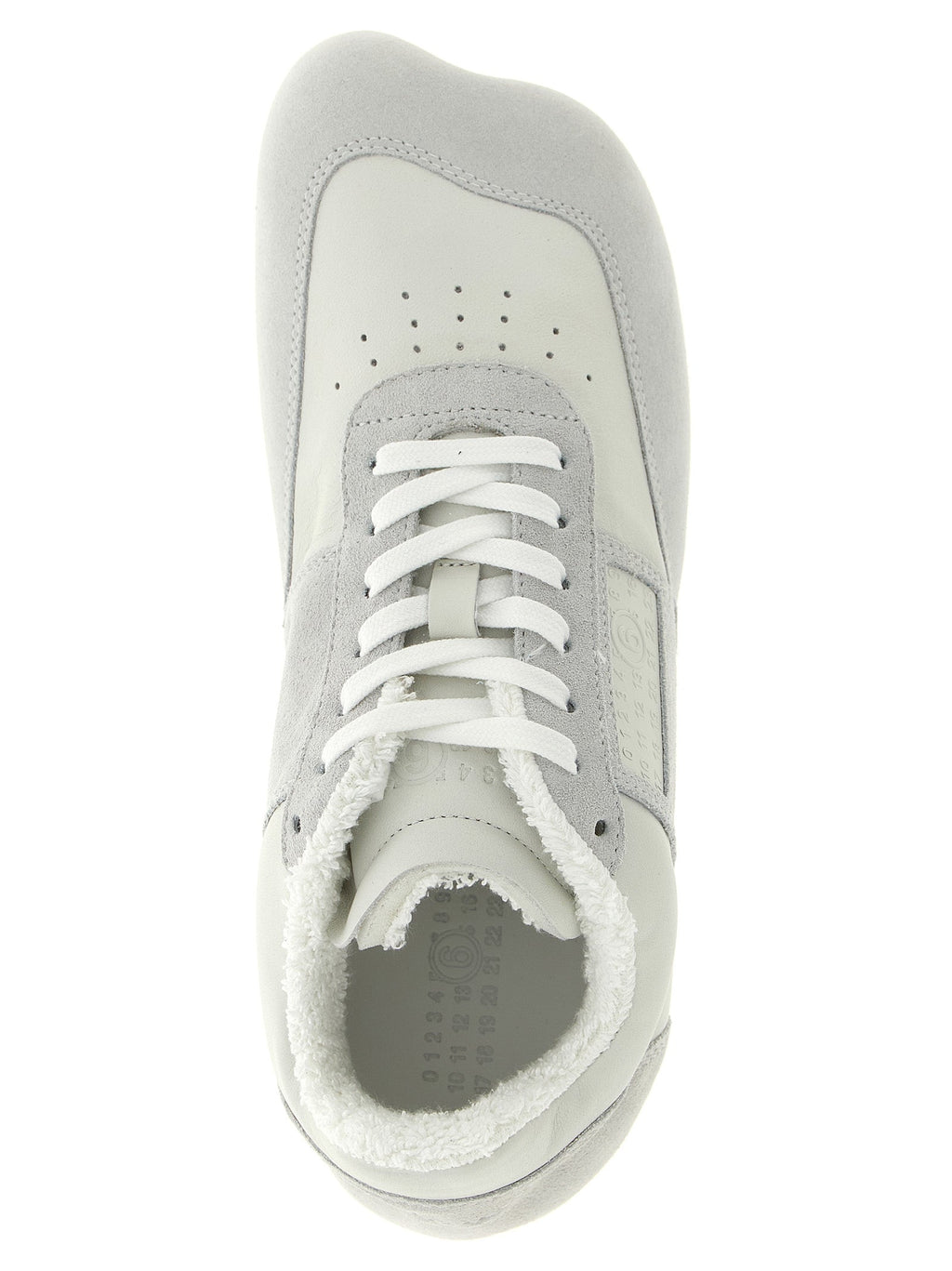 MM6 Maison Margiela White Calfskin Athletic Sneakers