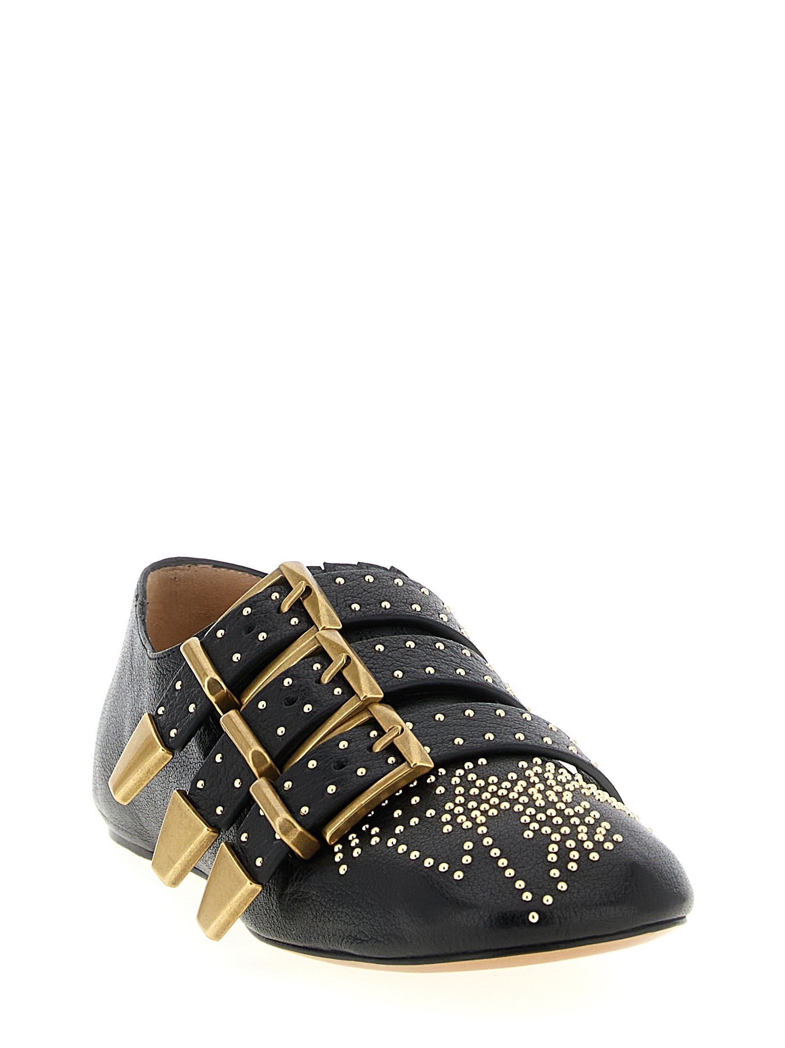 Chloé Black Lamb Leather Ballet Flats