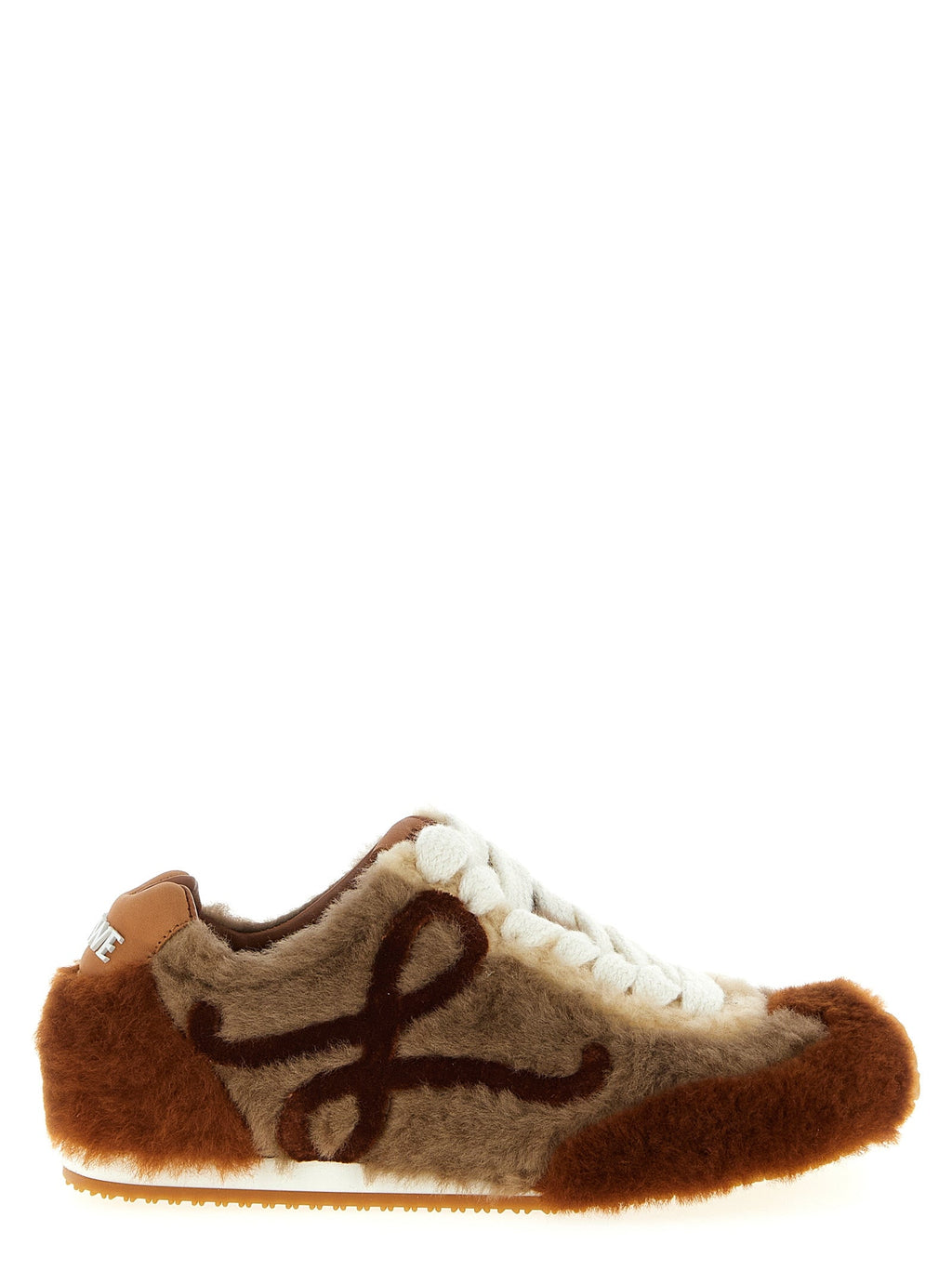 Loewe Brown Lamb Leather Low Top Sneakers