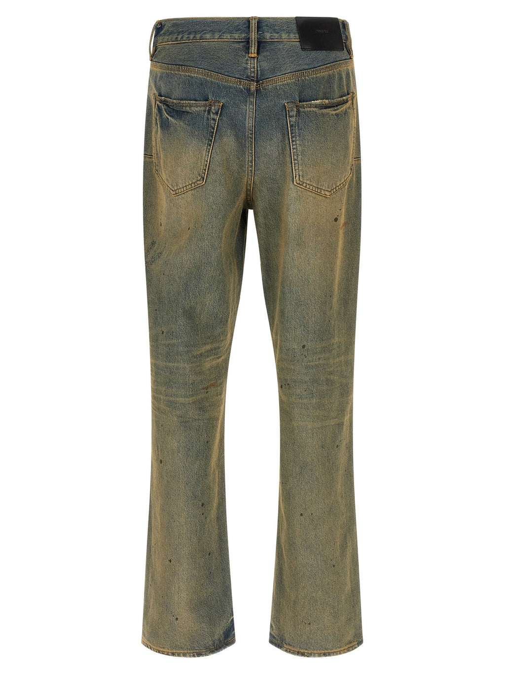 PURPLE Bicolor Cotton Straight-Leg Jeans