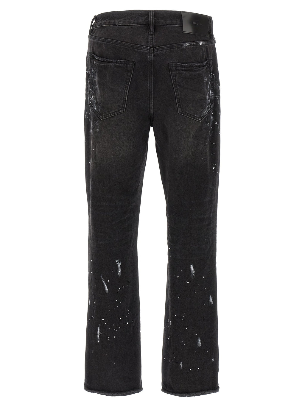 PURPLE Black Cotton Straight-Leg Jeans