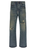 PURPLE Blue Cotton Jeans Denim