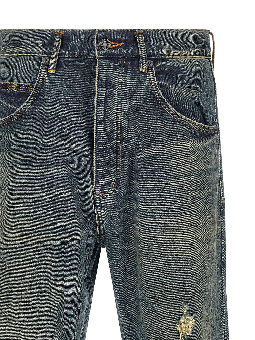 PURPLE Blue Cotton Jeans Denim