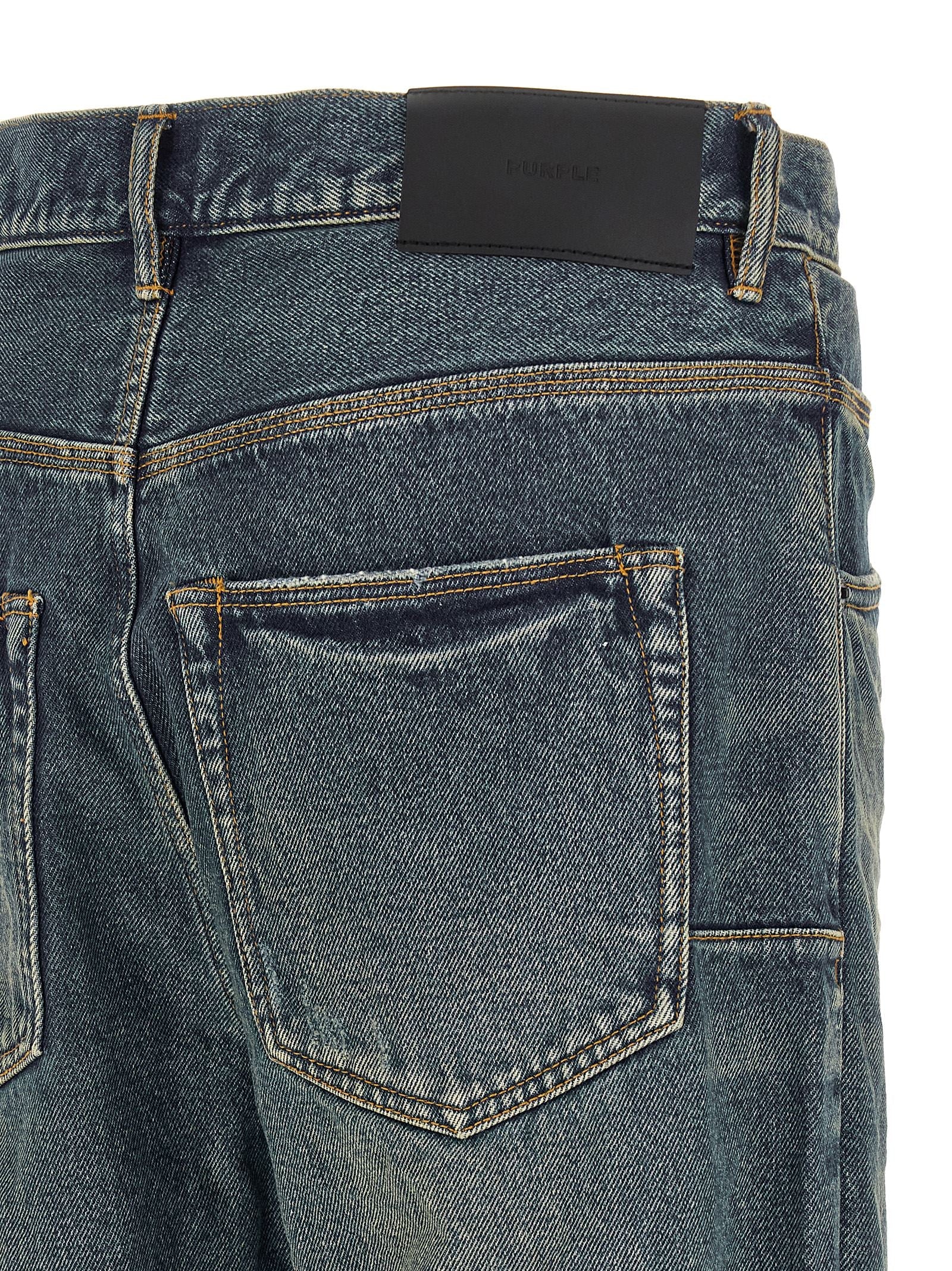 PURPLE Blue Cotton Jeans Denim