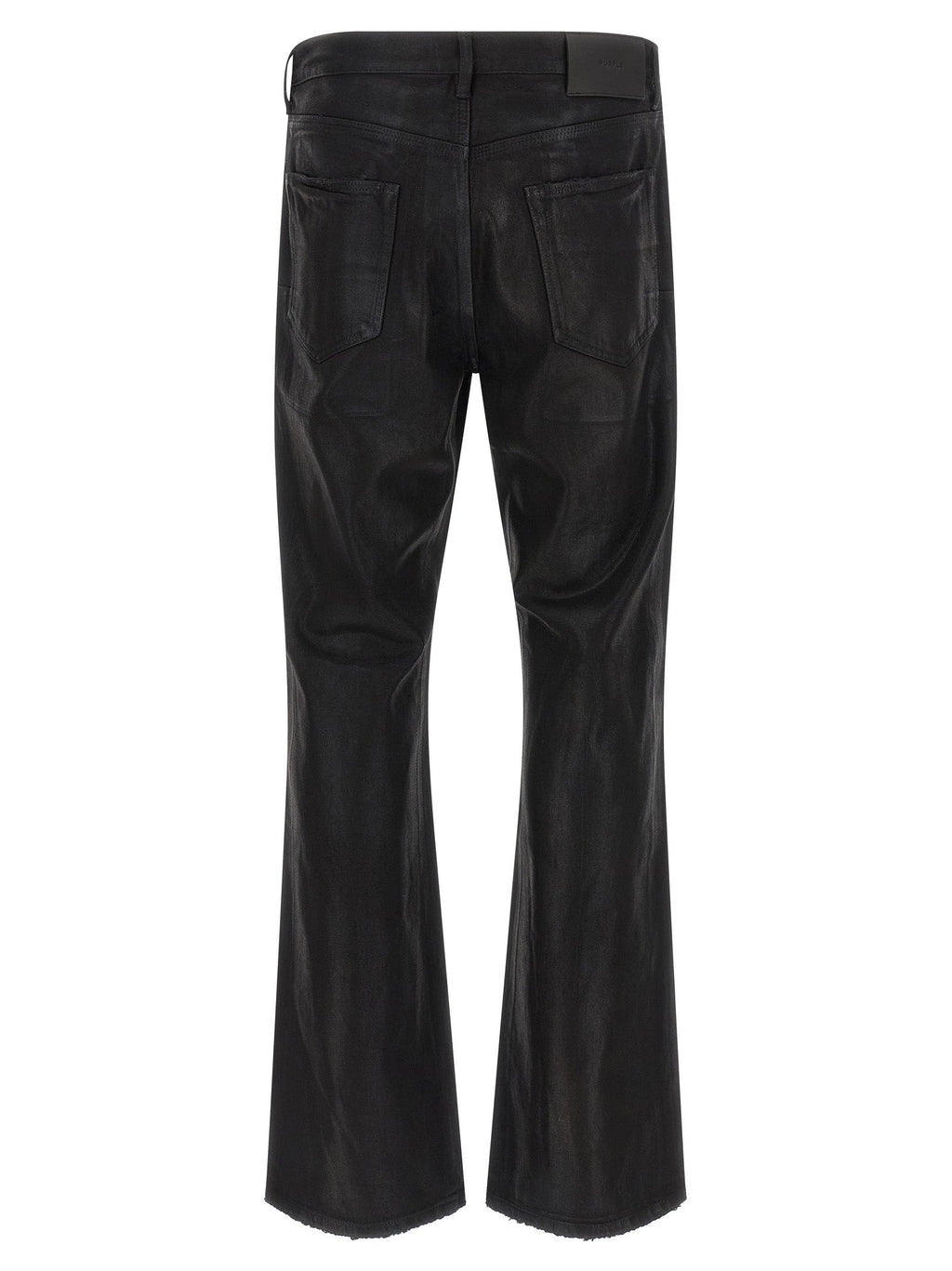 PURPLE Black Cotton Flared Jeans