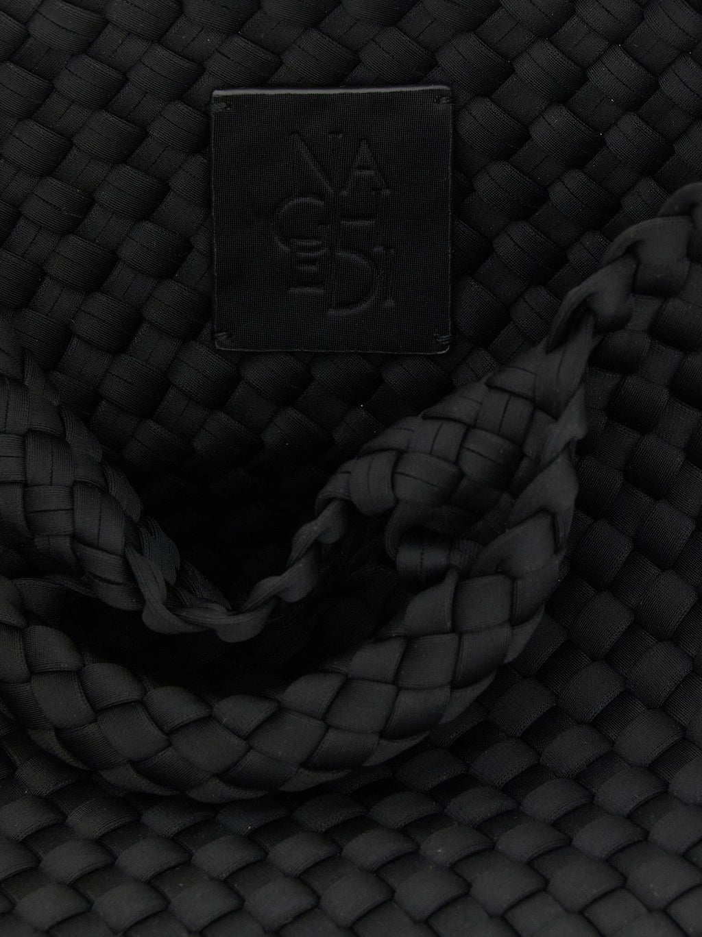 NAGHEDI Black Neoprene Tote Bag