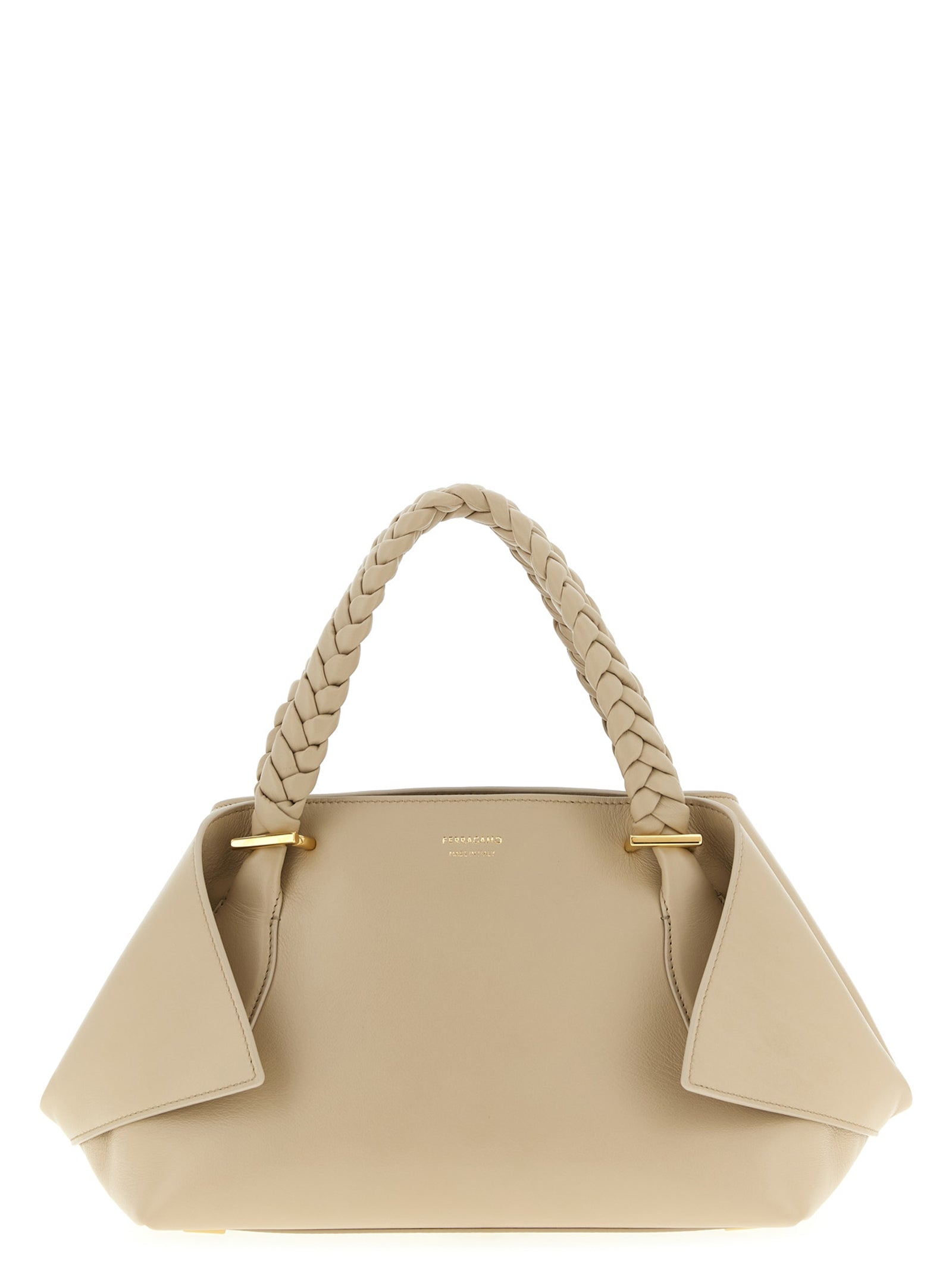 Ferragamo Gray Calfskin Handbag