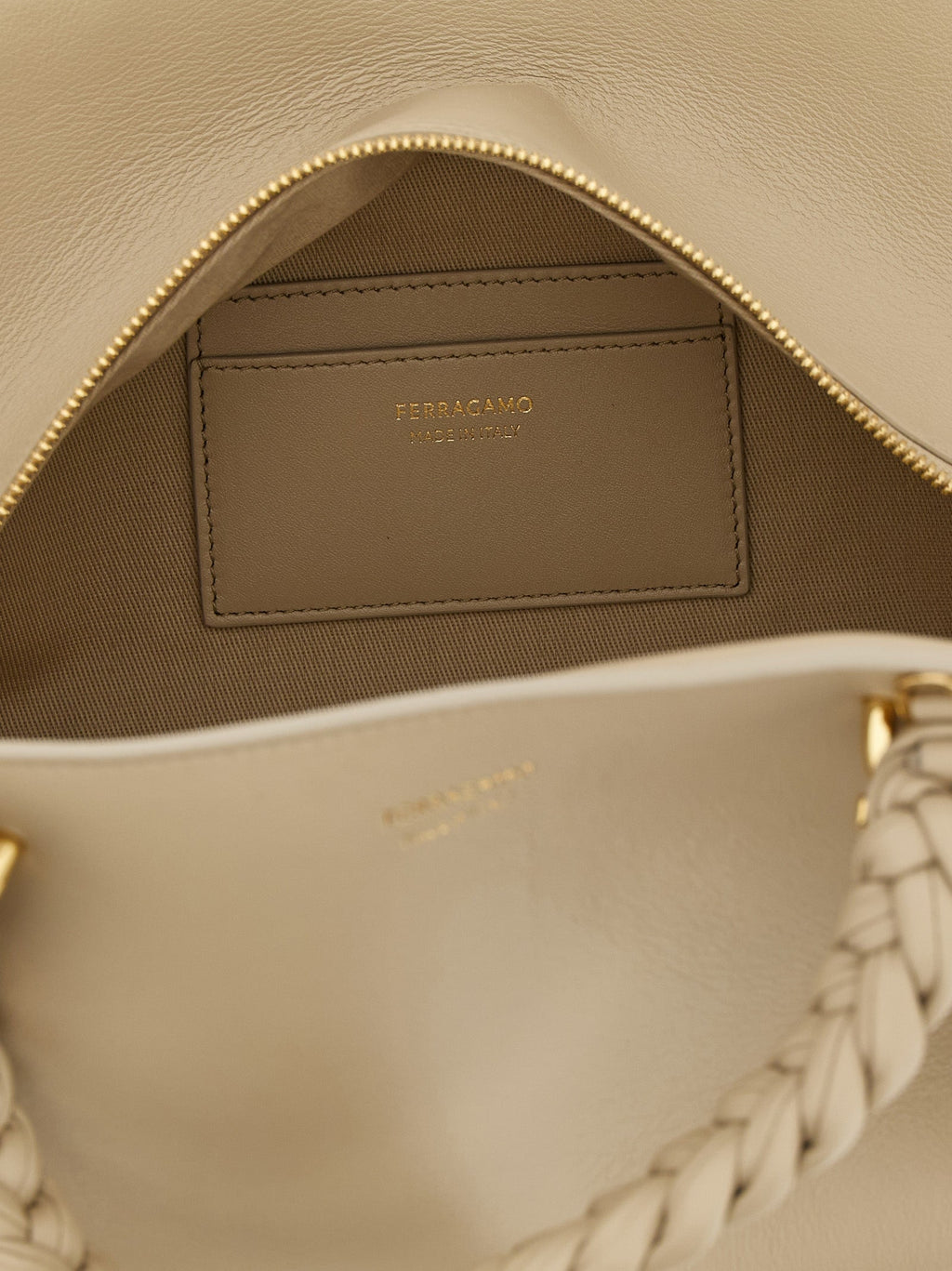 Ferragamo Gray Calfskin Handbag