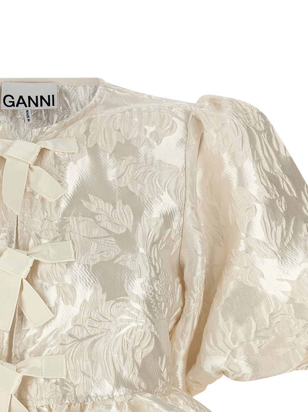 Ganni White Polyester Blouse