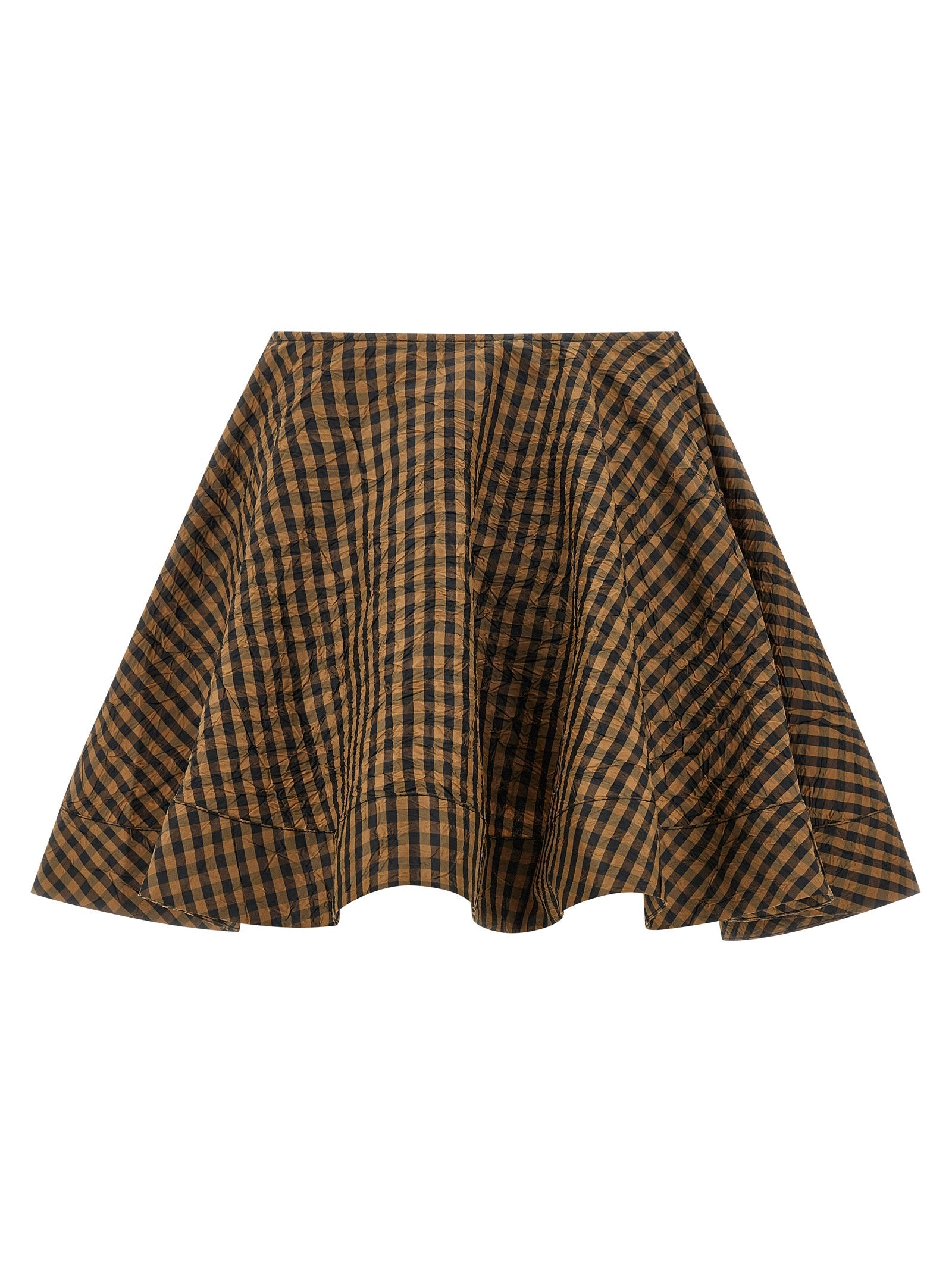 Ganni Brown Recycled Polyester Long Skirt