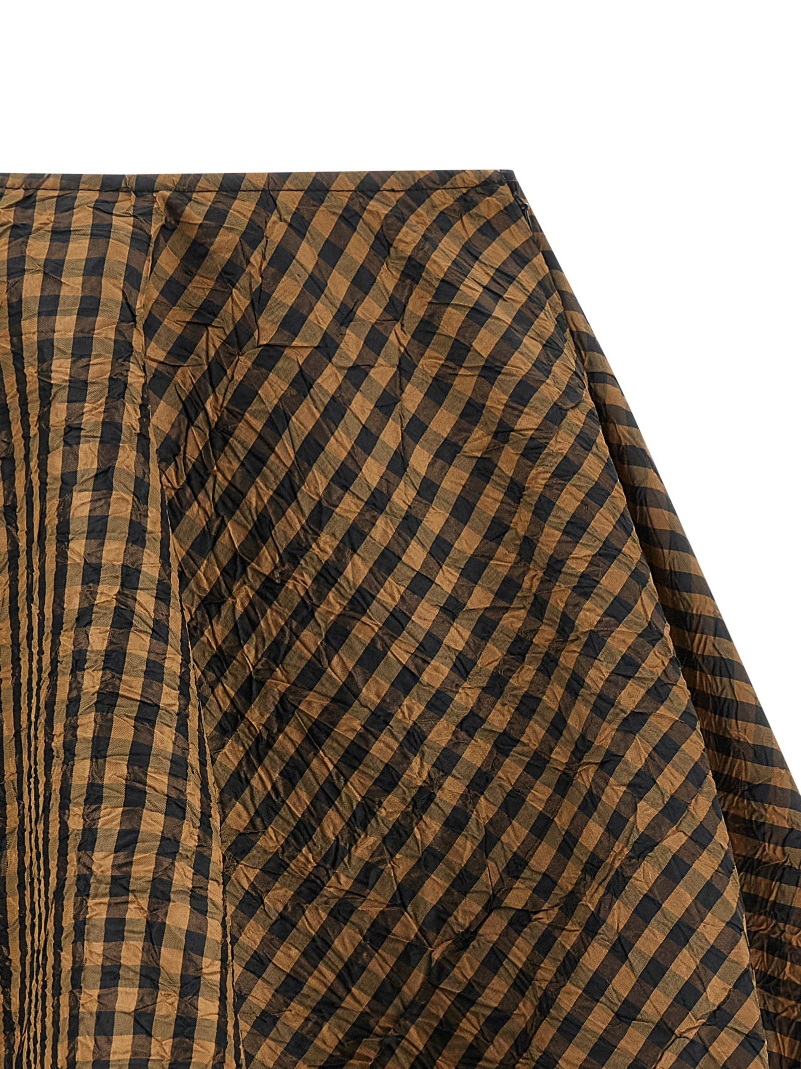 Ganni Brown Recycled Polyester Long Skirt