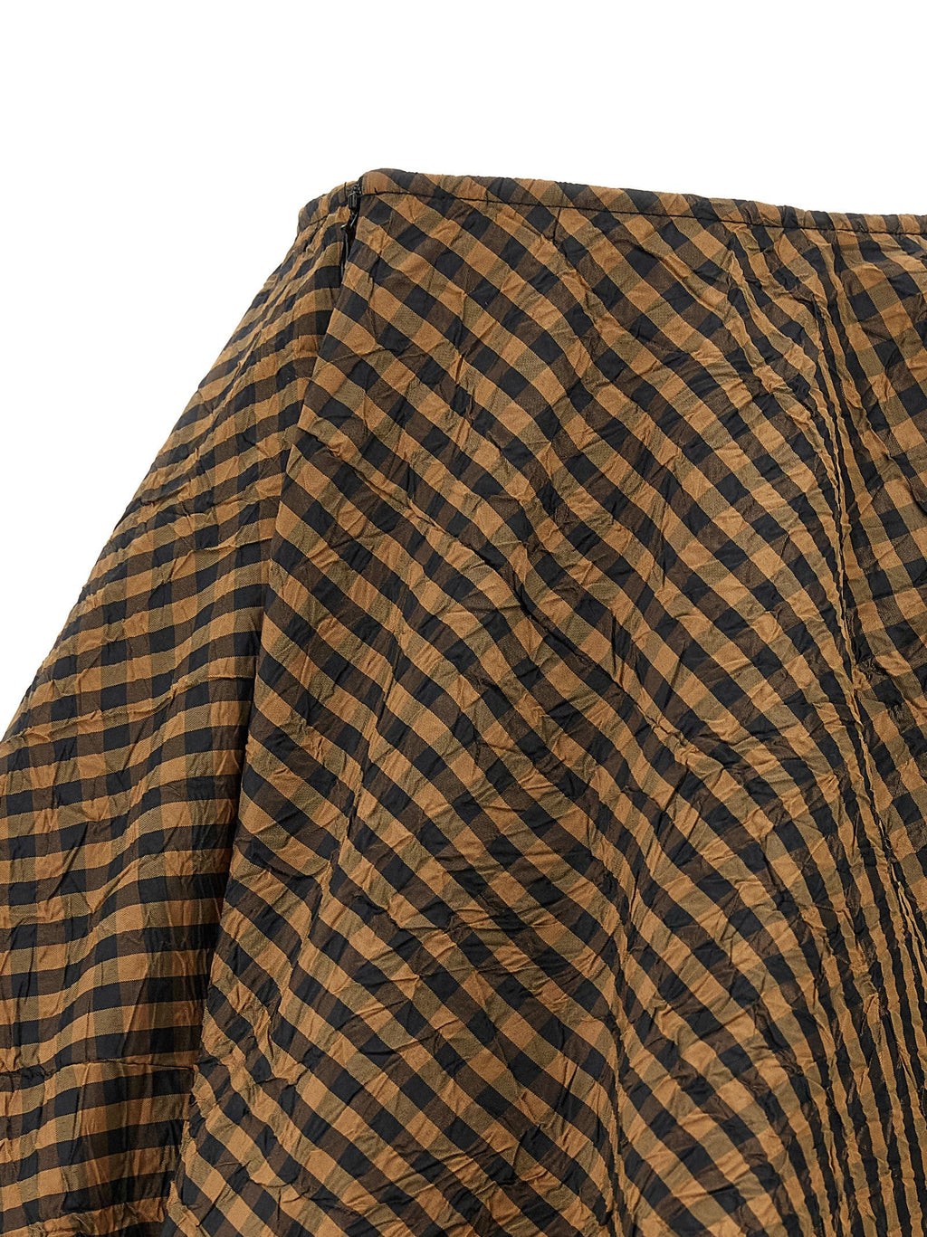 Ganni Brown Recycled Polyester Long Skirt