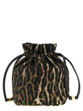 Ganni Brown Polyester Clutch Bag