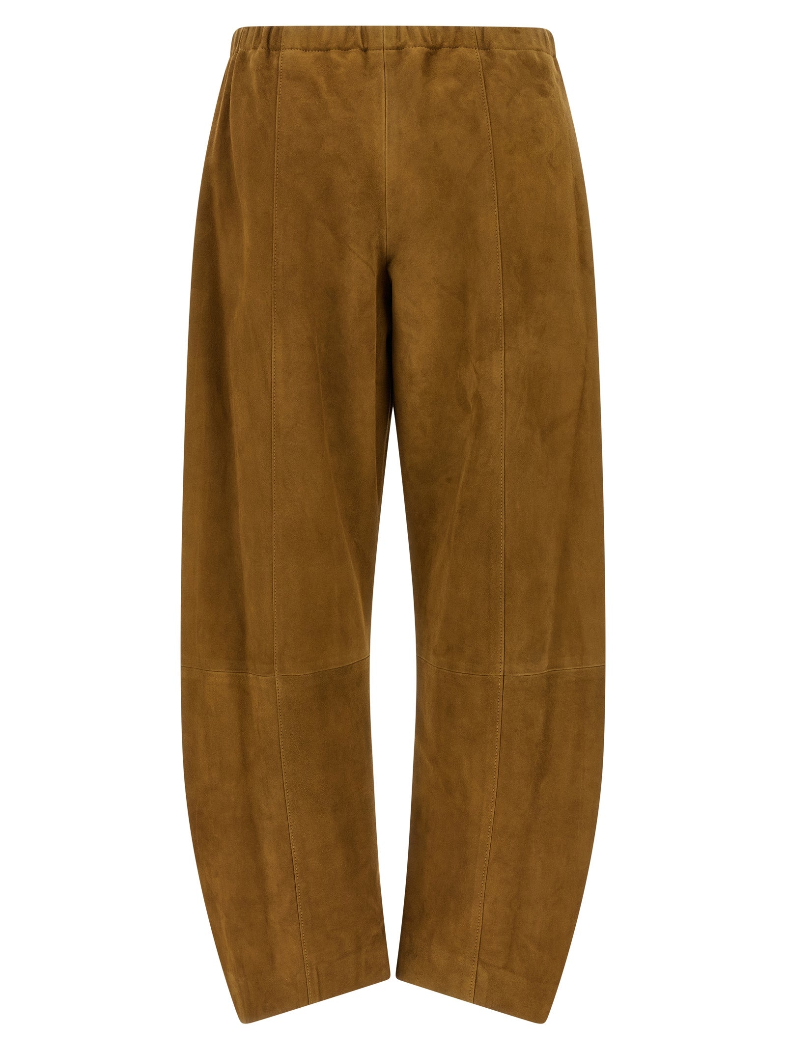 Khaite Brown Leather Pants