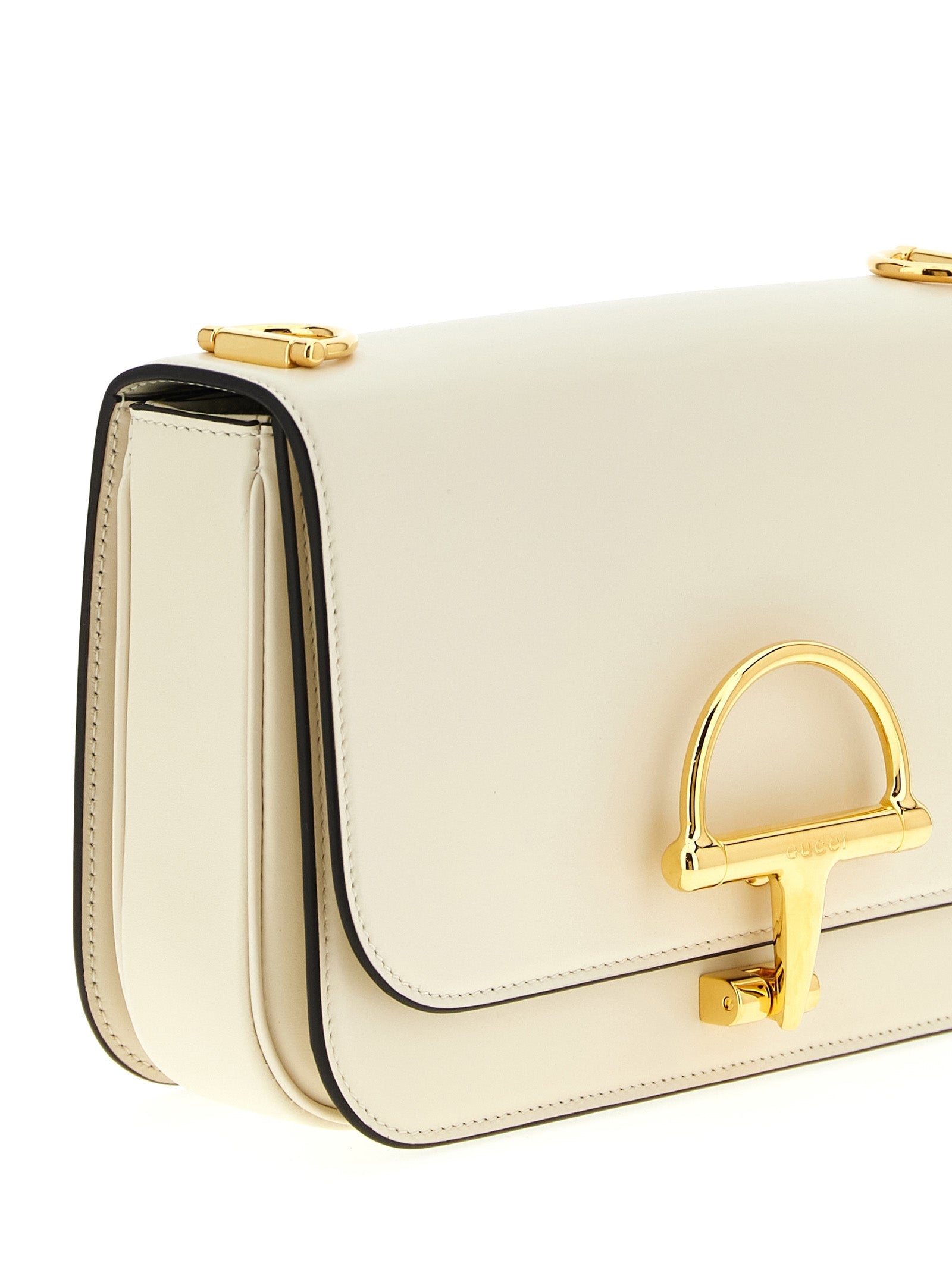 Gucci White Calfskin Shoulder Bag