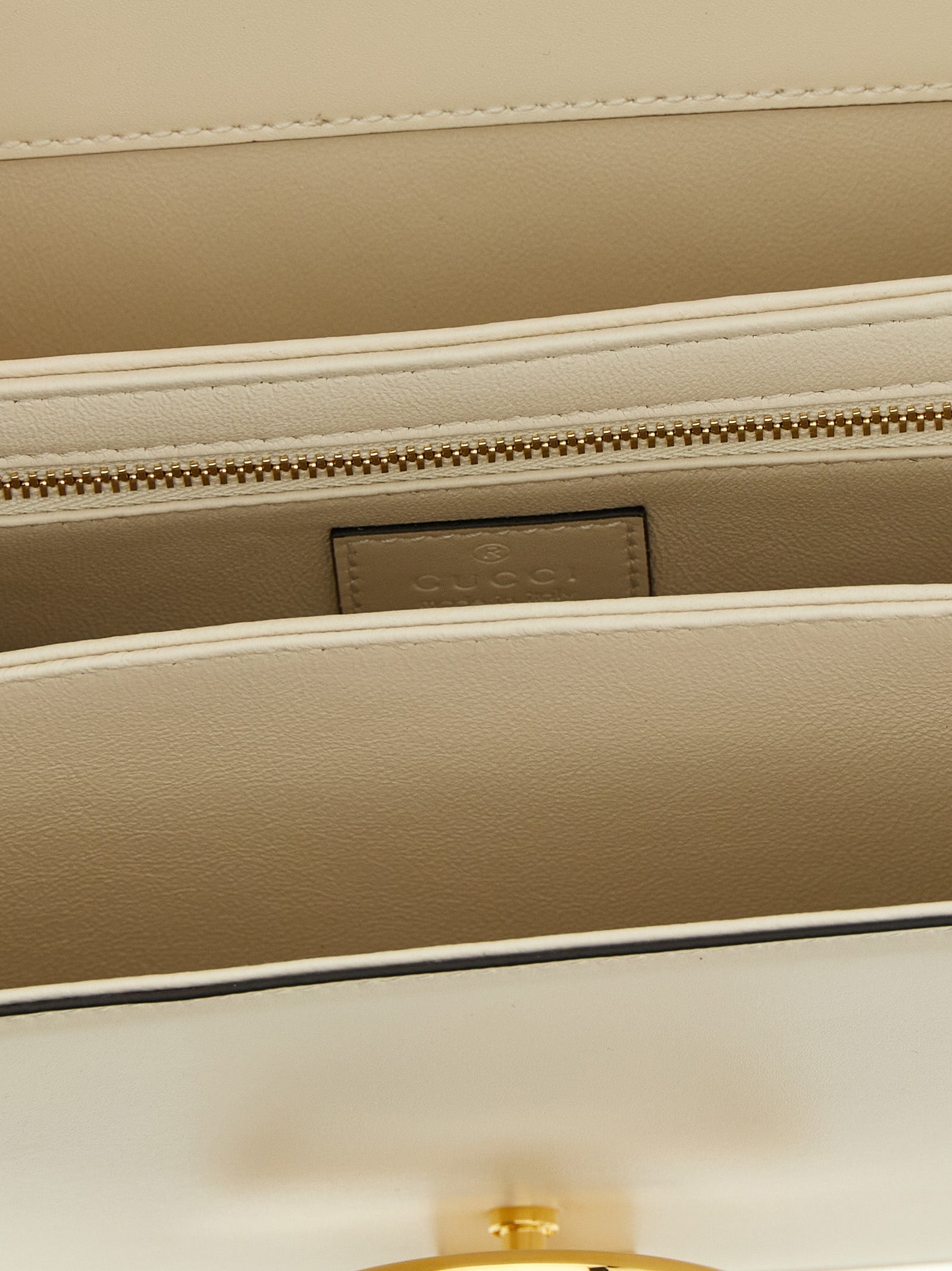 Gucci White Calfskin Shoulder Bag