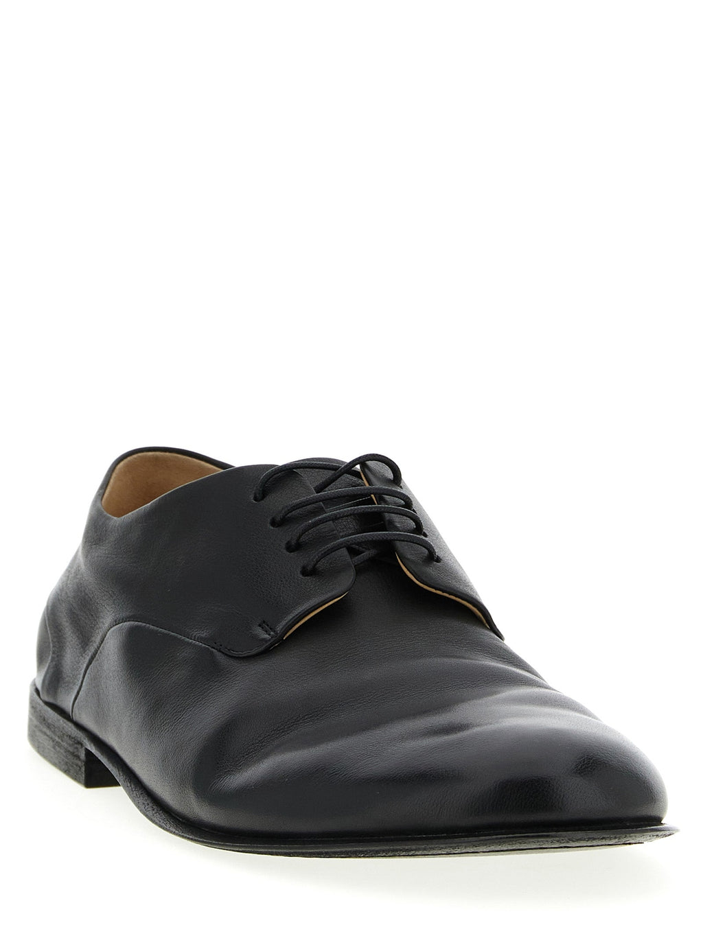 Marsell Black Calfskin Oxfords And Derbies