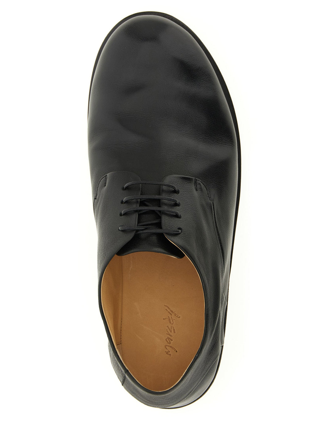 Marsell Black Calfskin Oxfords And Derbies