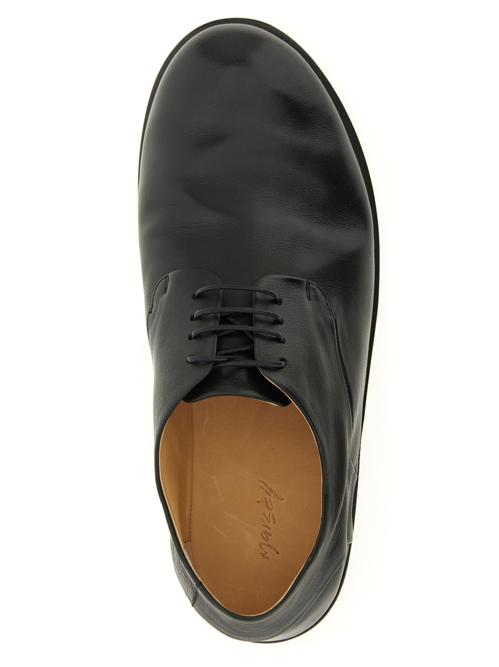 Marsell Black Calfskin Oxfords And Derbies