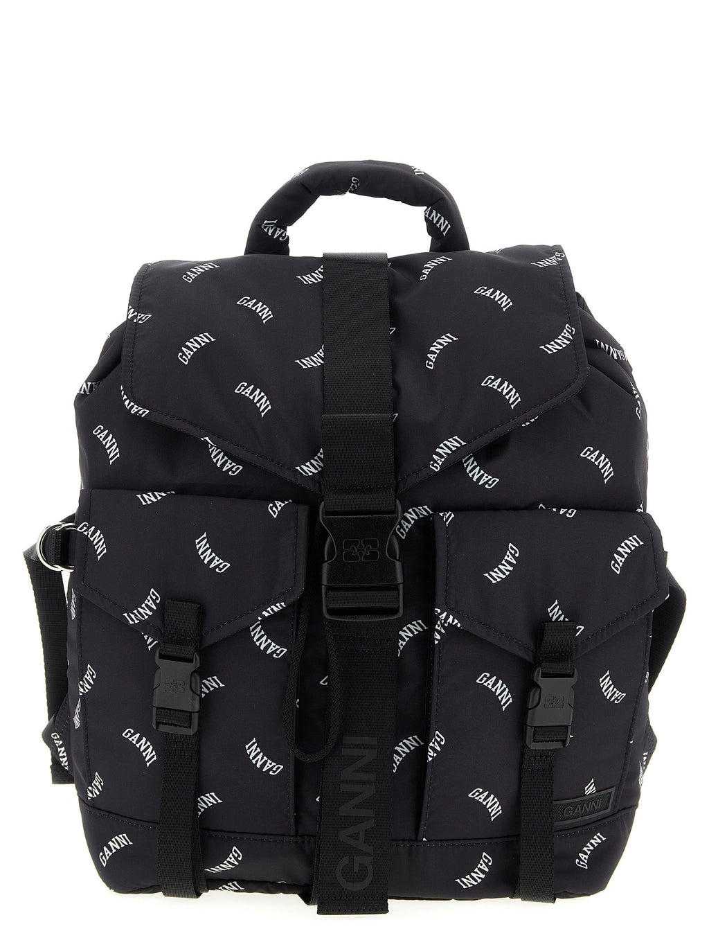 Ganni Black Polyester Backpack