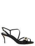 Roger Vivier Black Viscose Stiletto Heel Sandals