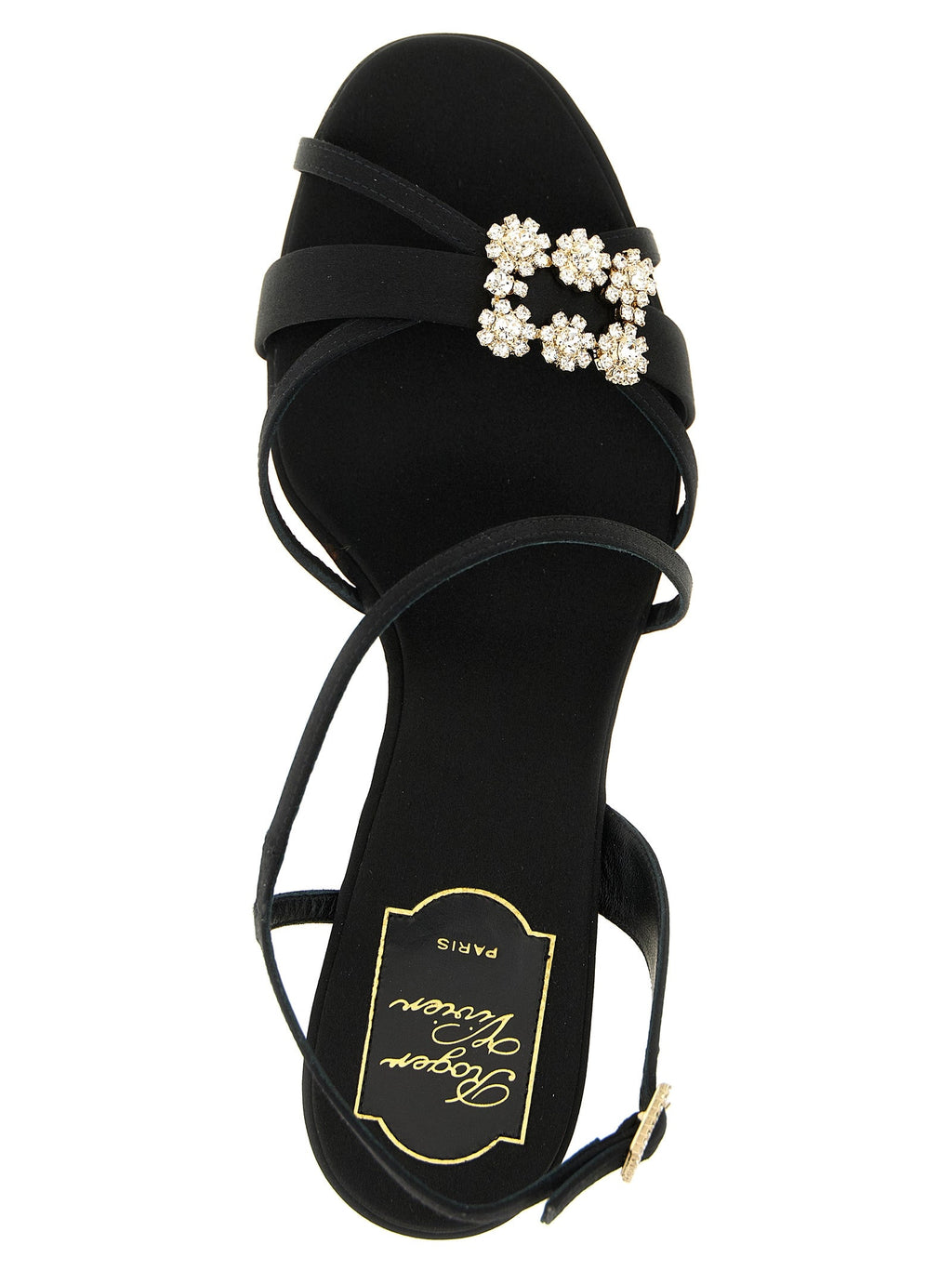 Roger Vivier Black Viscose Stiletto Heel Sandals