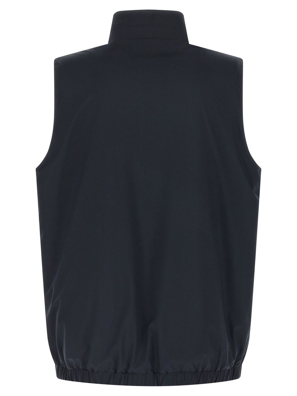 Kiton Blue Cotton Sleeveless Jacket