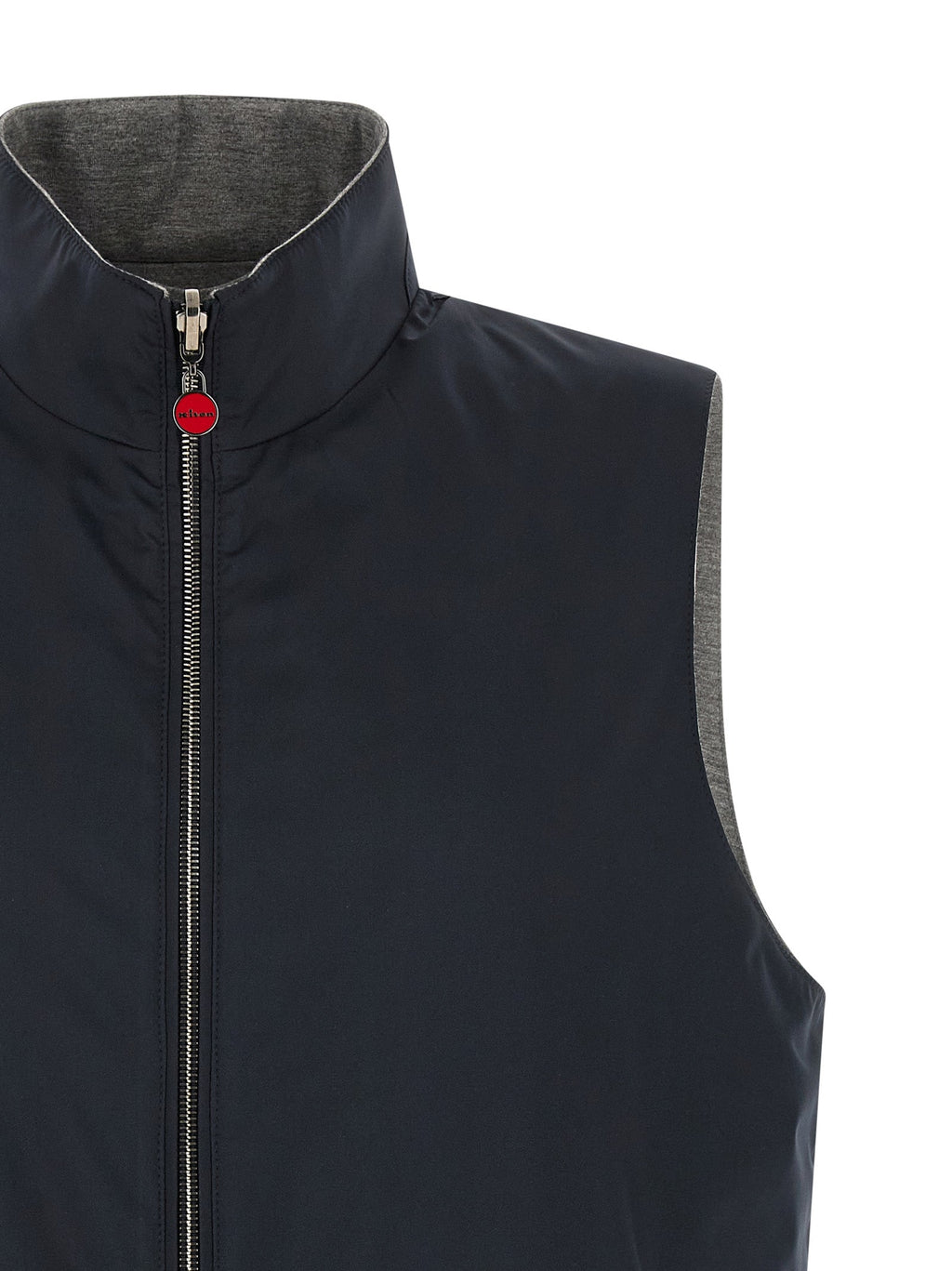 Kiton Blue Cotton Sleeveless Jacket