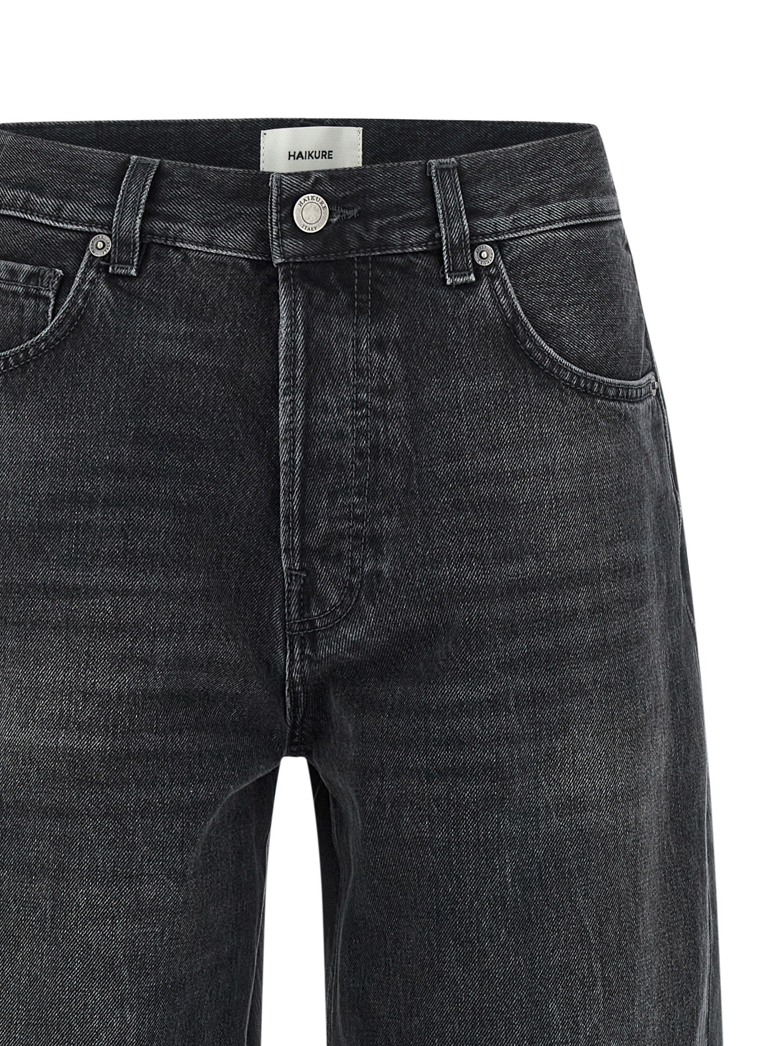 Haikure Black Cotton High-Waisted Jean