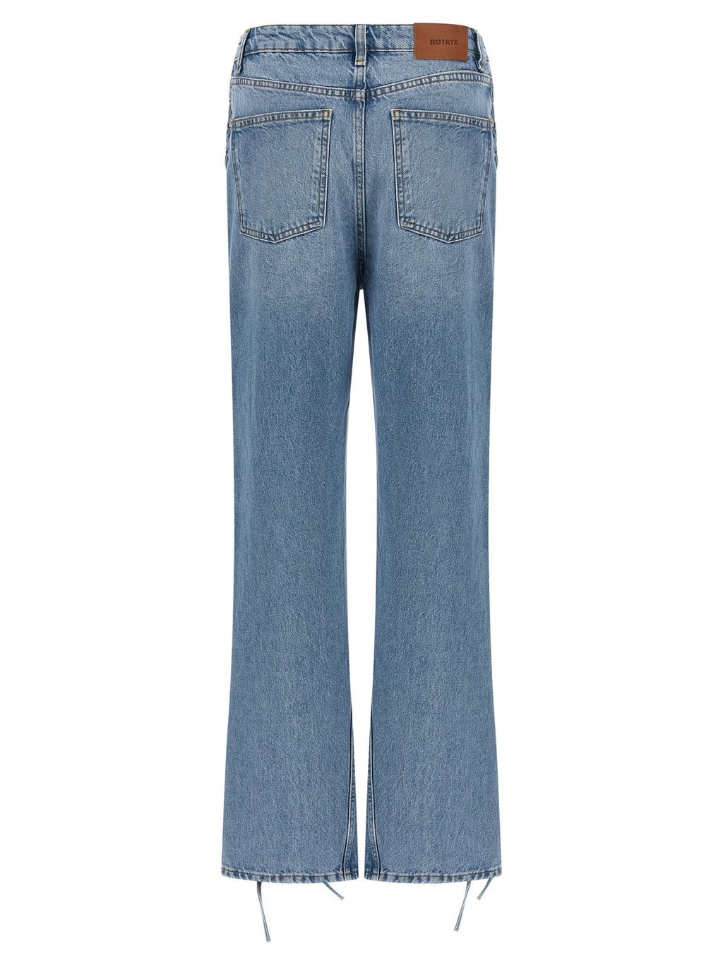 ROTATE BIRGER CHRISTENSEN Blue Cotton Straight-Leg Jeans