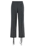ROTATE BIRGER CHRISTENSEN Gray Cotton Casual Pants