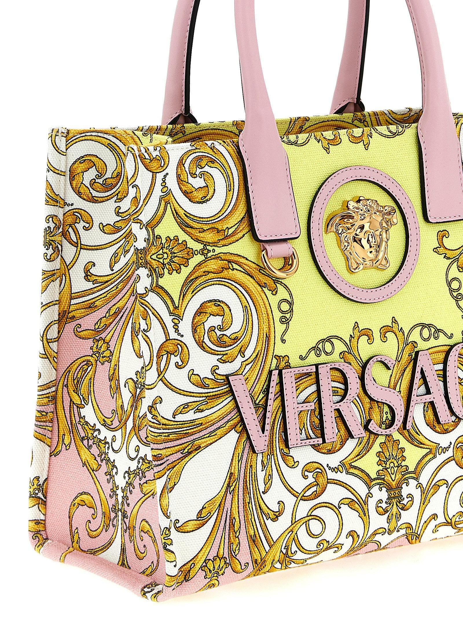 Versace Multicolor Cotton Tote Bag