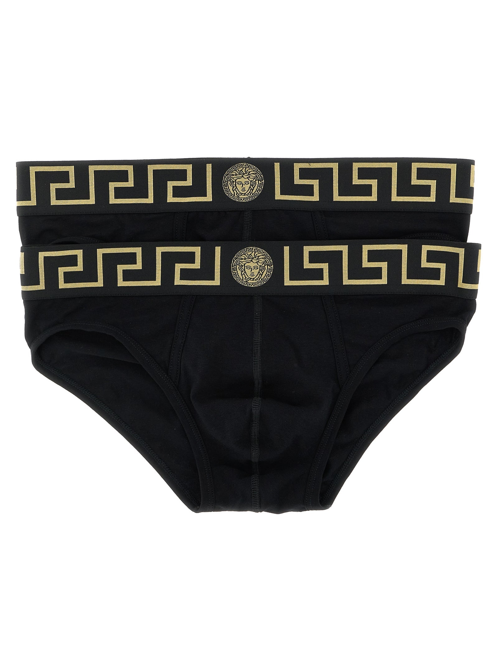Versace Black Cotton Briefs