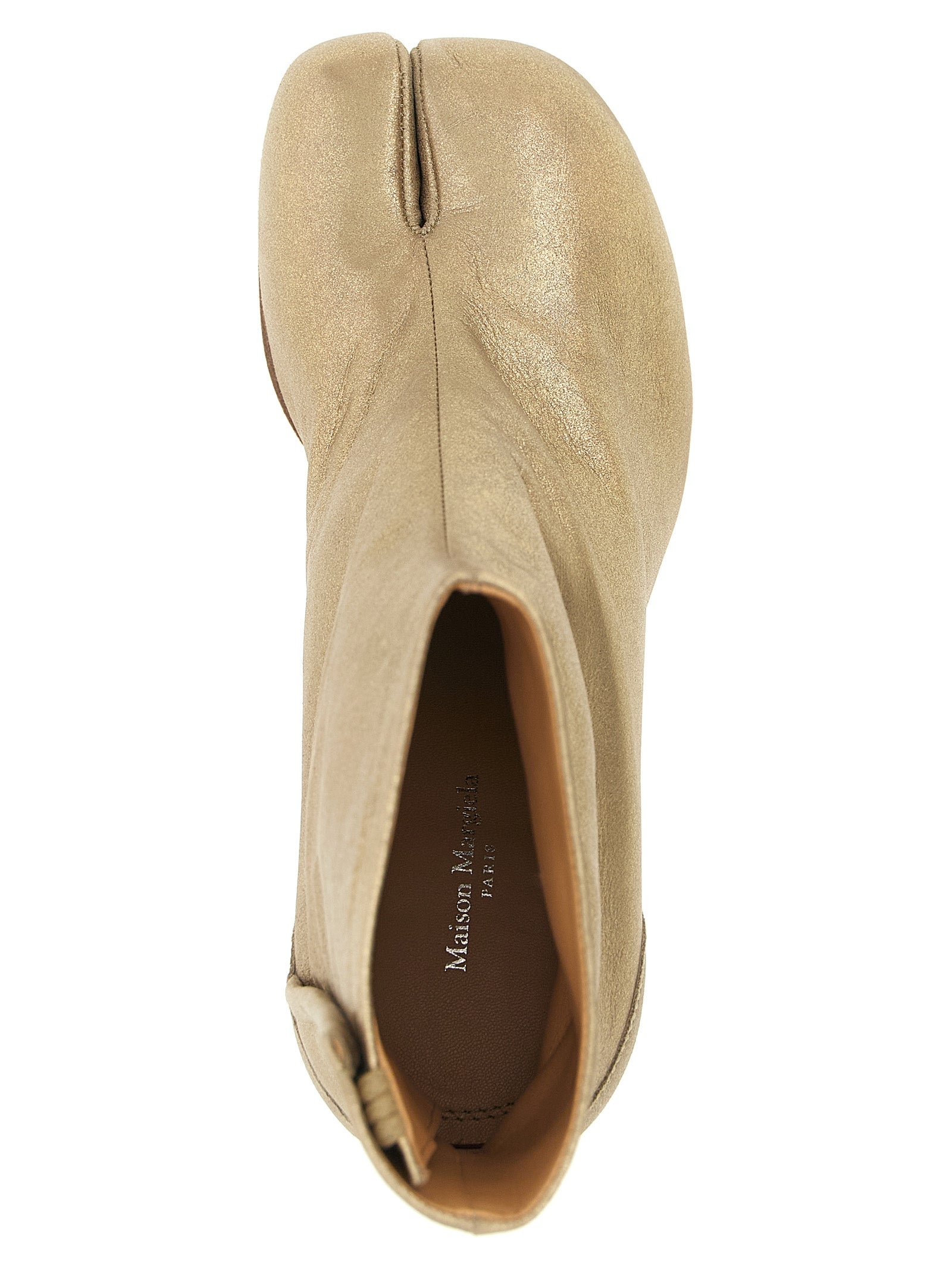 Maison Margiela Gold Cashmere Ankle Boots